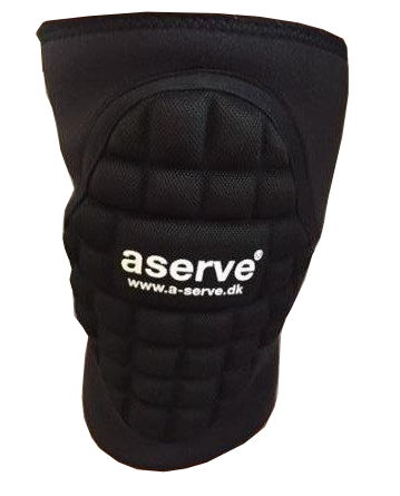 Aserve Sort Knæbeskytter m. Pude (XX-large) - Aserve