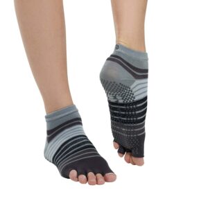 Gaiam Tåløse No-Slip Yoga Strømper Grey - Gaiam