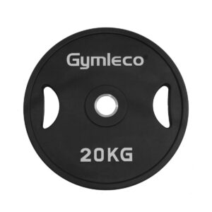 Gymleco Gummi Vægtskive m. Håndtag, Sort, 20 kg - Gymleco