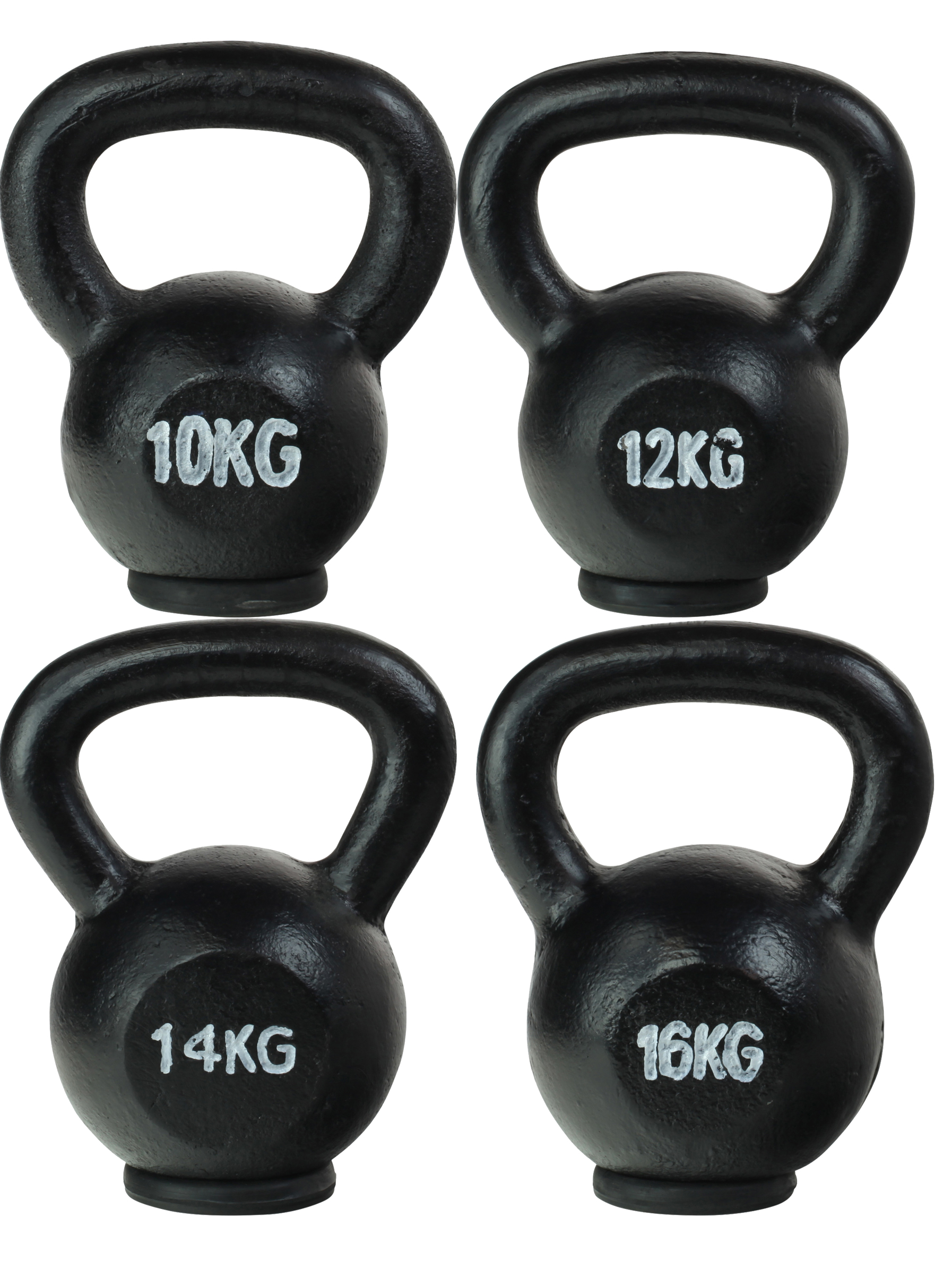 Odin Kettlebell Støbejern PAKKETILBUD (10, 12, 14, 16kg) - Odin
