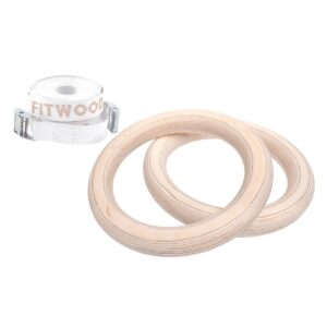 FitWood ULPU MINI Gymnastikringe 28mm - Træ overflade / Hvid Strop - FitWood