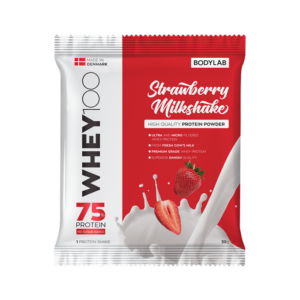 BodyLab Sample Whey 100 Jordbær Milkshake (1 x 30 gram) - BodyLab