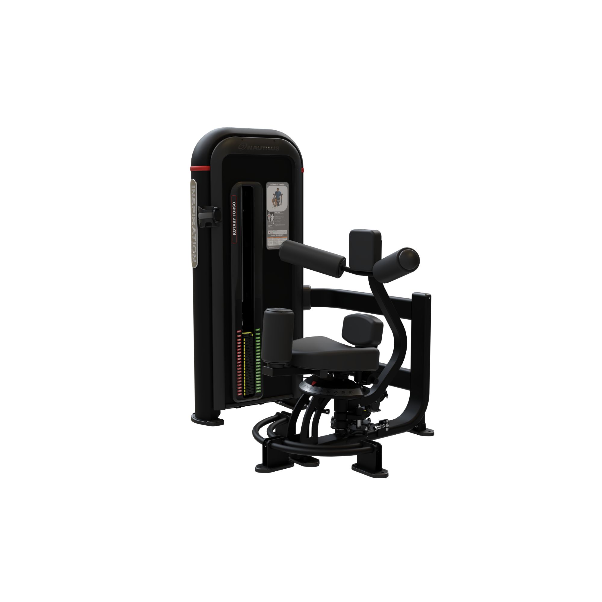 Nautilus Inspiration Rotary Torso mavemaskine 109 kg vægtmagasin sort - Nautilus