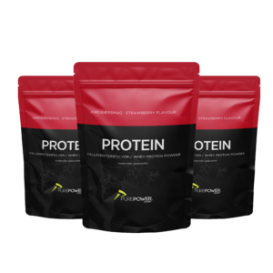 Jordbær Protein Deal 3 x 400 g - PurePower