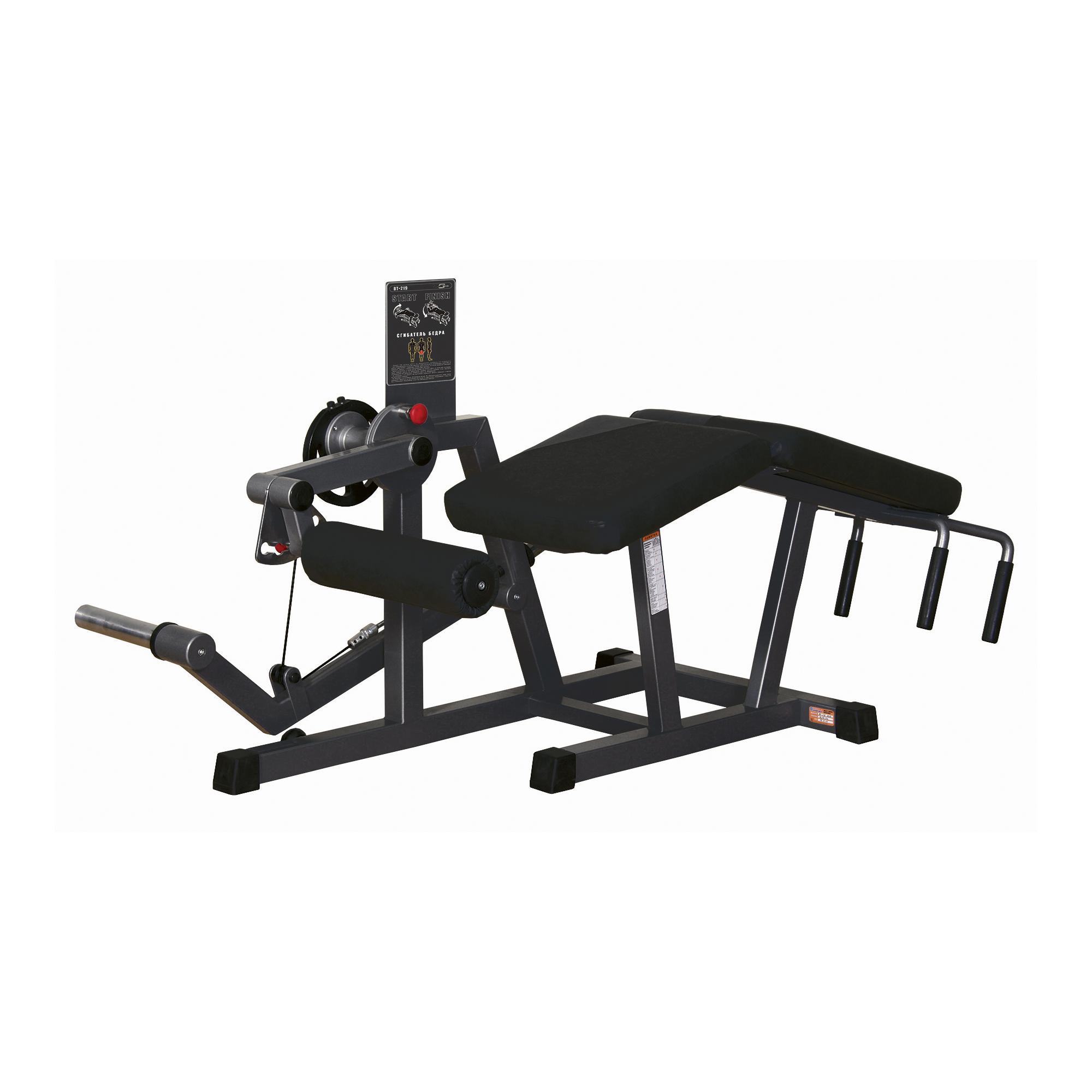 Inter Atletika Leg Curl Black plate loaded baglårsmaskine 150 kg 50 mm - Inter Atletika