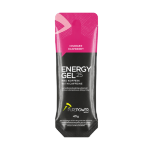 Energy Gel Koffein Hindbær 40 g - PurePower